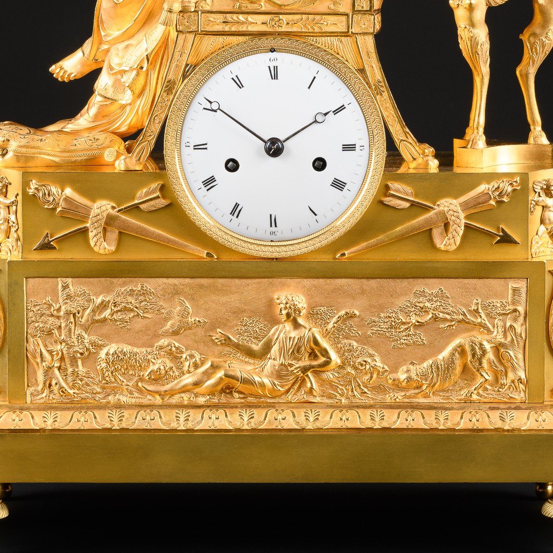 François - Louis Savart (1780-1828) - Fabulous Empire Clock “ The Love Letter ” -photo-3