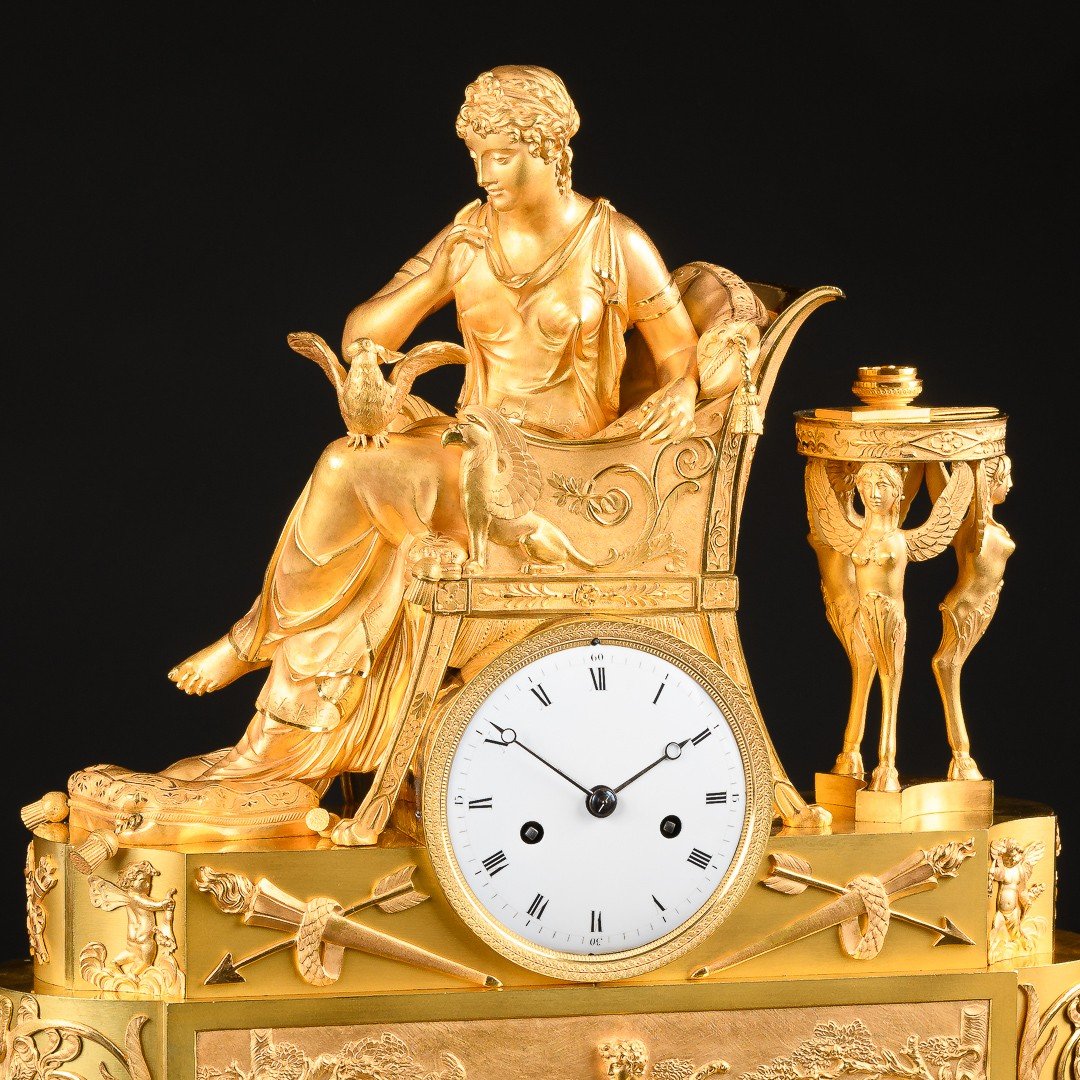 François - Louis Savart (1780-1828) - Fabulous Empire Clock “ The Love Letter ” -photo-1