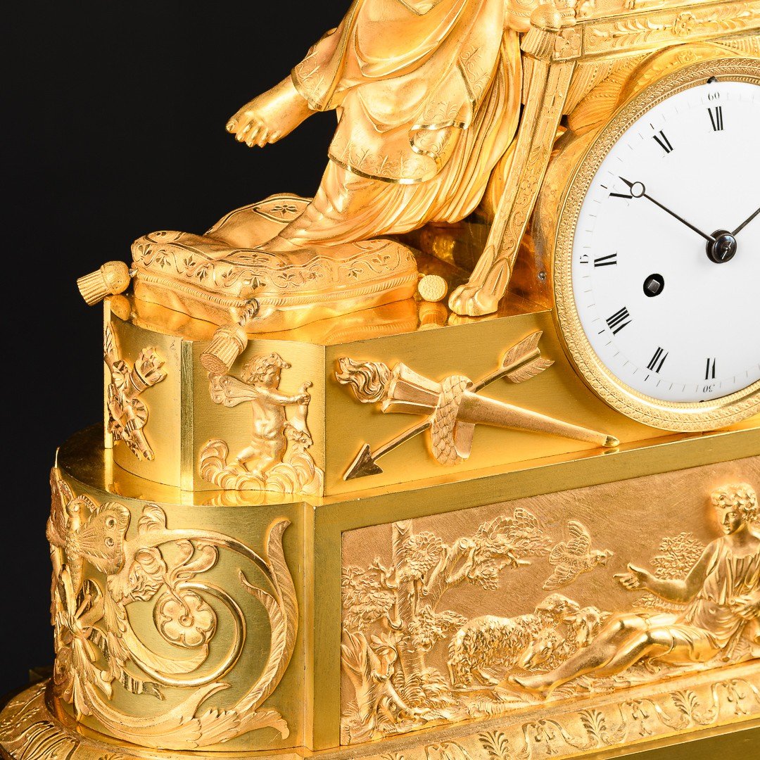 François - Louis Savart (1780-1828) - Fabulous Empire Clock “ The Love Letter ” -photo-3