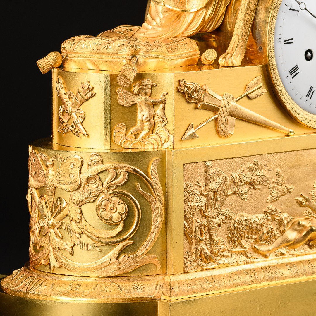 François - Louis Savart (1780-1828) - Fabulous Empire Clock “ The Love Letter ” -photo-6