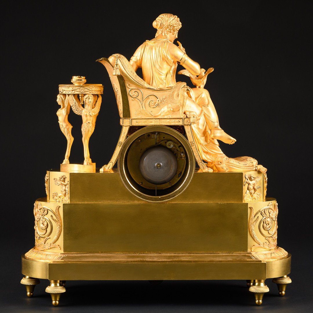 François - Louis Savart (1780-1828) - Fabulous Empire Clock “ The Love Letter ” -photo-7