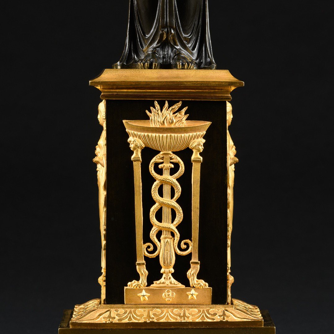 Pierre - Philippe Thomire - Spectacular Pair Of Early Empire Candelabra With Victories-photo-7