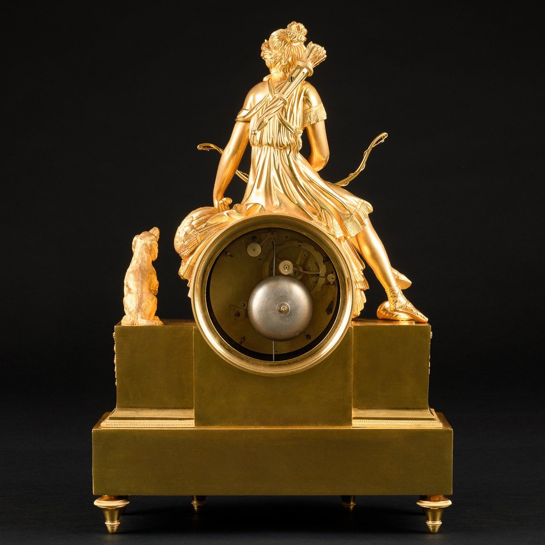 Directoire Period (1795-1799) - Exceptional Mythological Clock “ Diana Huntress ”-photo-6