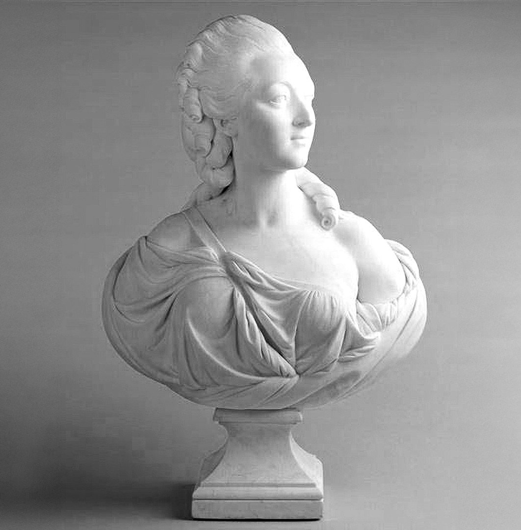 Impressive Large Bronze Bust Of Madame Du Barry Signed Augustin Pajou - High 71 Cm-photo-5