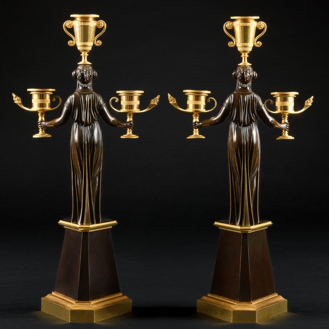 Claude Galle - Magnificent Pair Of Empire Period Candelabra - Circa 1805-photo-6