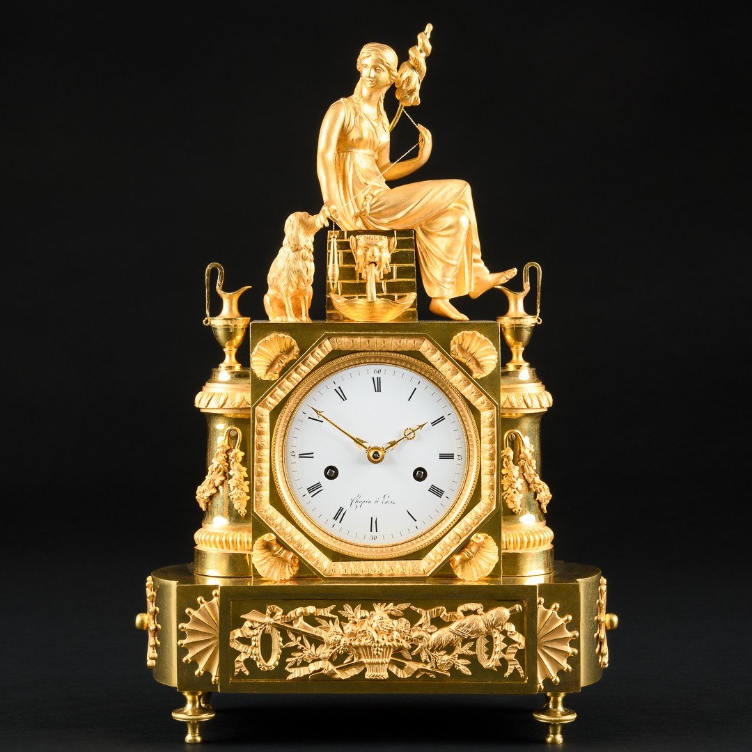 Superbe Pendule D’époque Directoire (1795-1799) “ Allégorie De La Fidélité ”