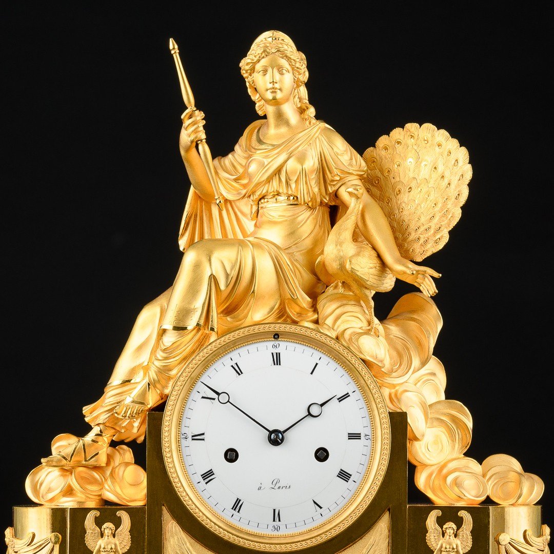 Mythological Empire Clock “ Hera With Peacock ”-photo-2