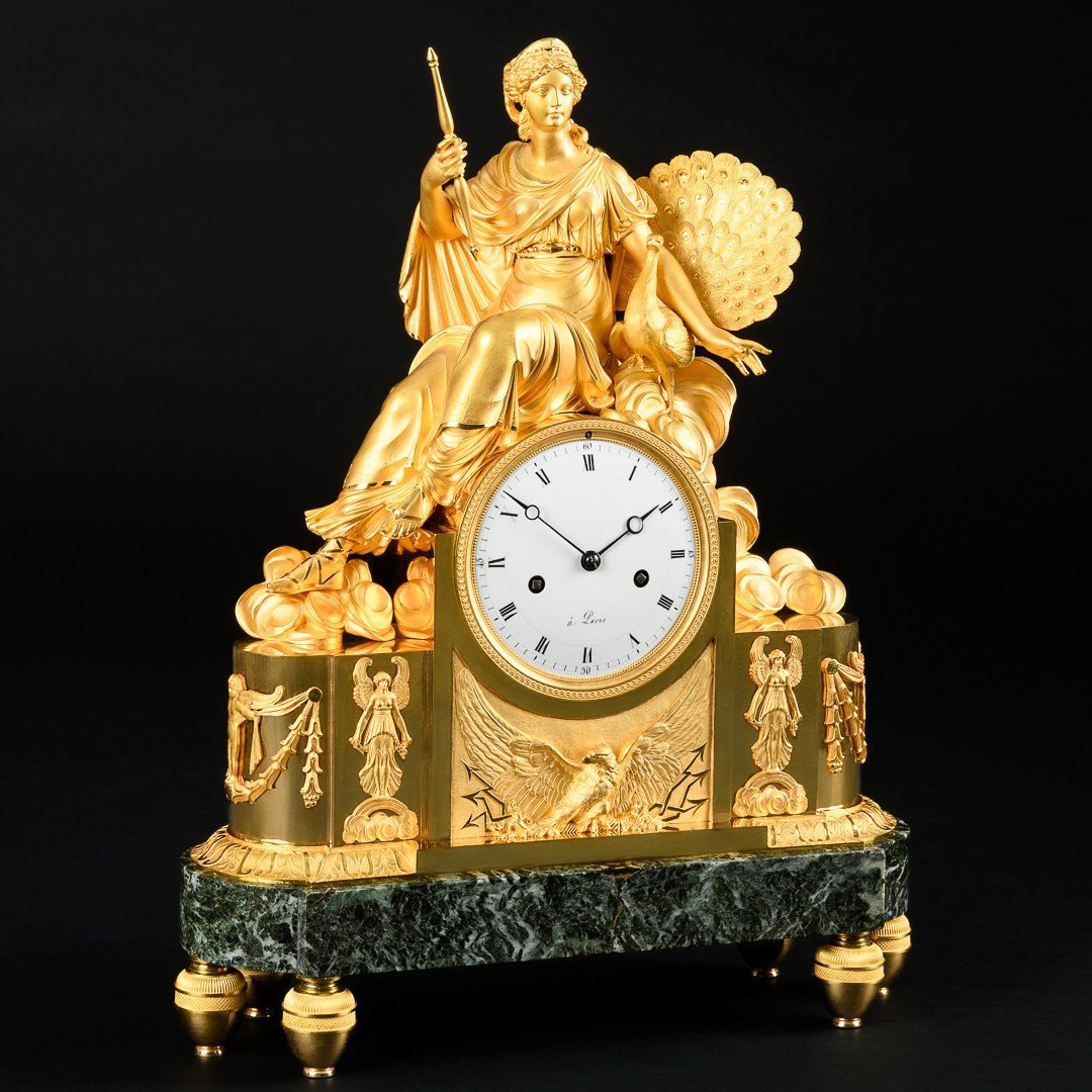 Mythological Empire Clock “ Hera With Peacock ”-photo-4