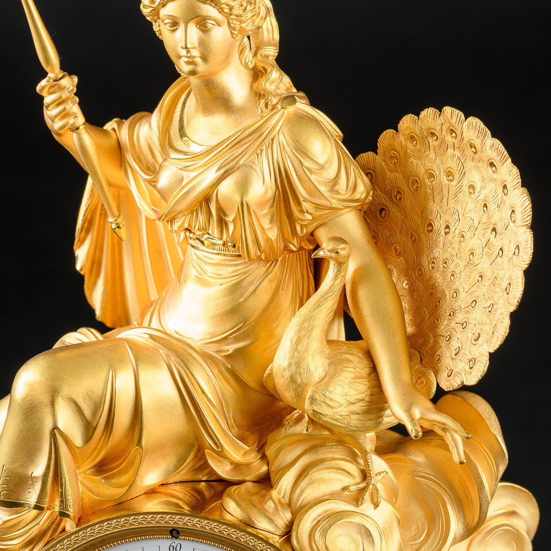 Mythological Empire Clock “ Hera With Peacock ”-photo-3