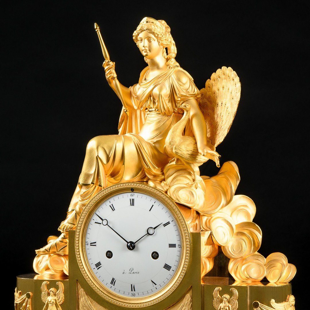 Mythological Empire Clock “ Hera With Peacock ”-photo-5