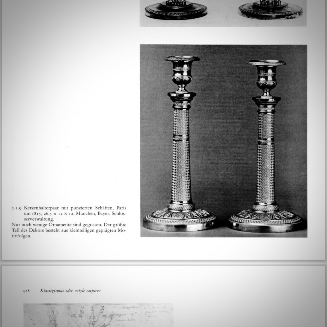 Grande Paire De Bougeoirs Empire Français à Motifs Guillochés - Vers 1815-photo-1