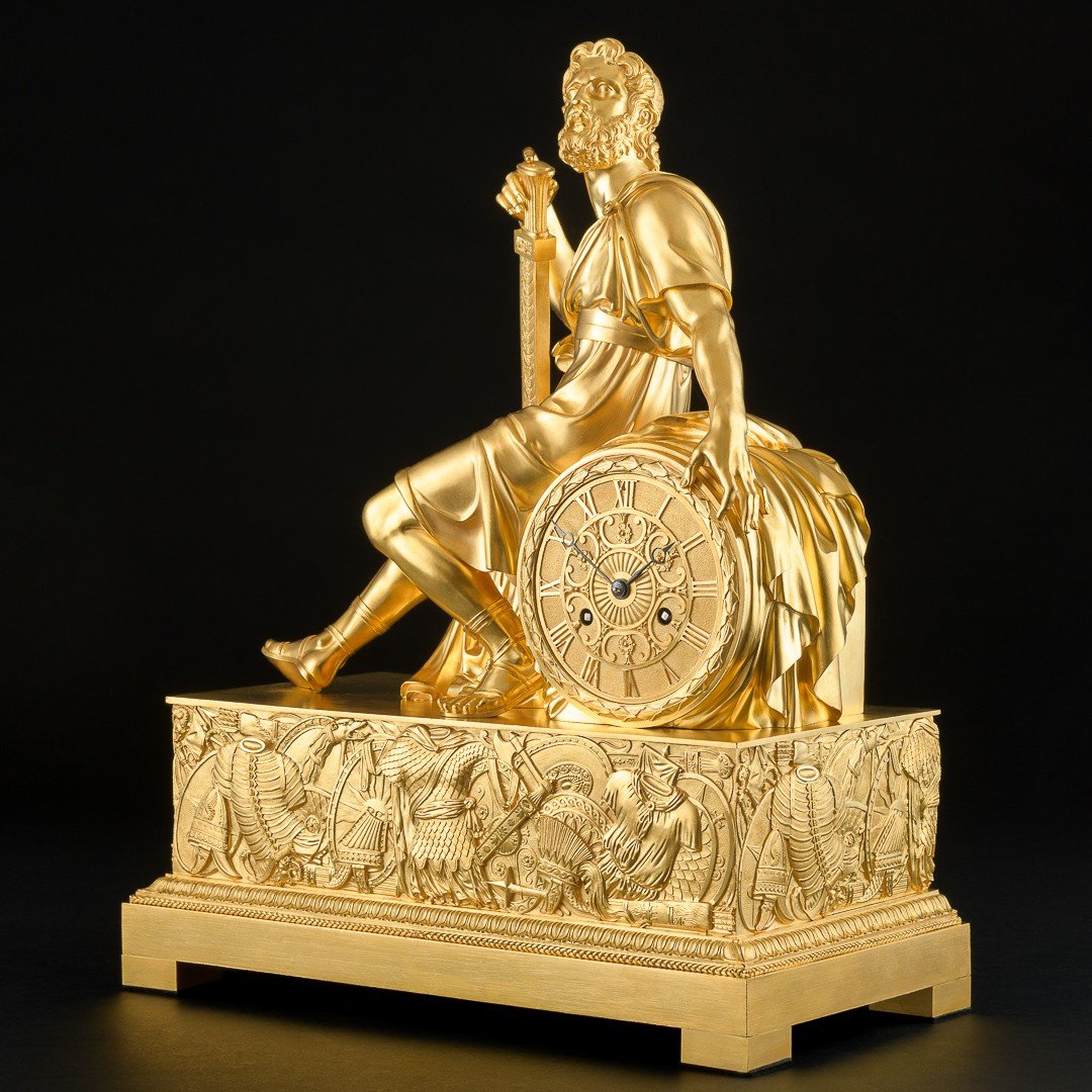 Signée Pierre - Philippe Thomire Et Louis Moinet - Spectaculaire Pendule Empire “ Ulysse ”-photo-1