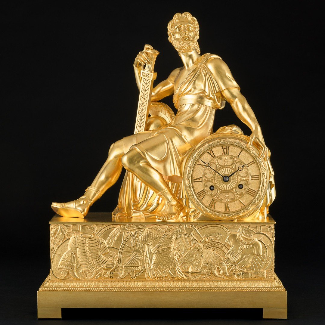 Signée Pierre - Philippe Thomire Et Louis Moinet - Spectaculaire Pendule Empire “ Ulysse ”-photo-4