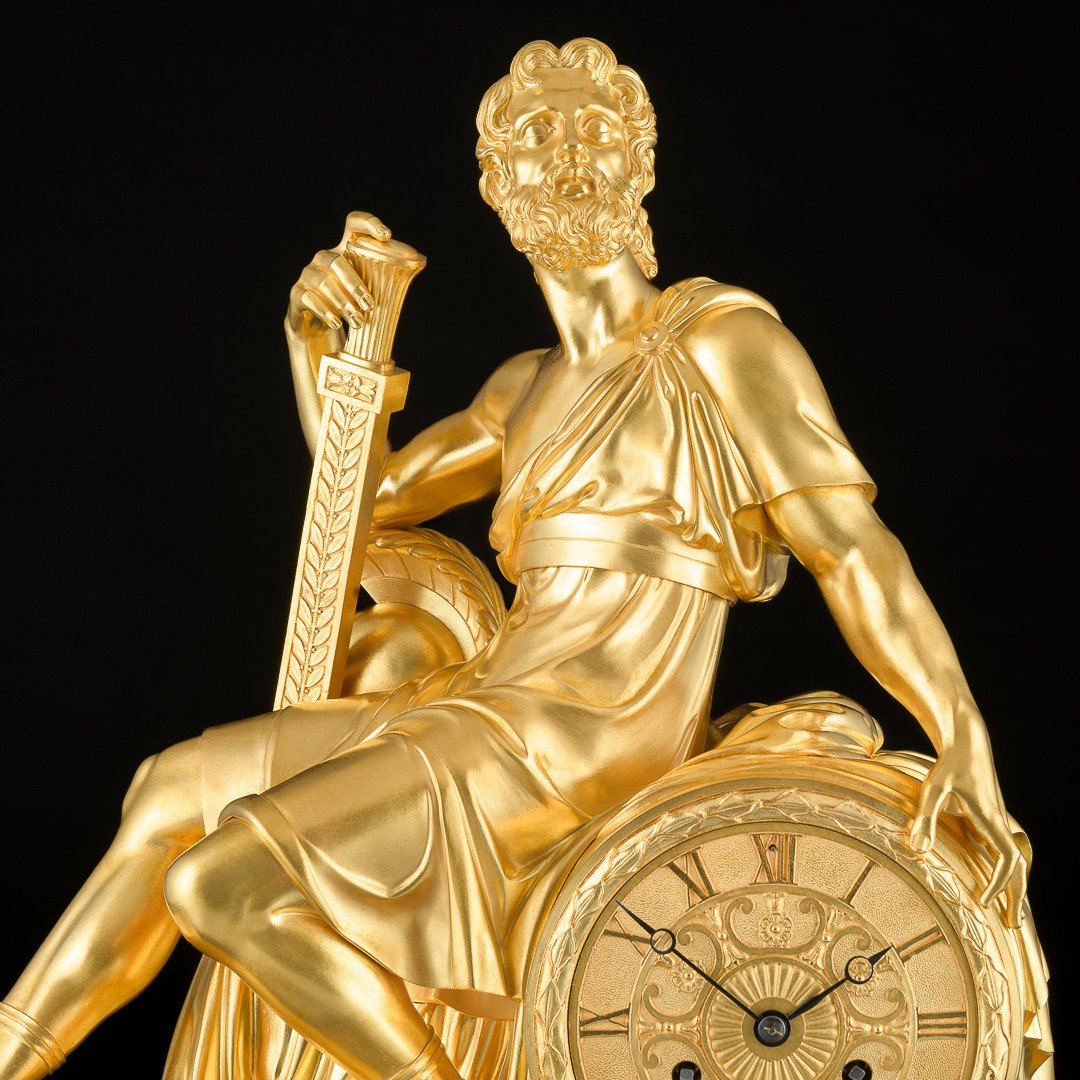 Signée Pierre - Philippe Thomire Et Louis Moinet - Spectaculaire Pendule Empire “ Ulysse ”-photo-5