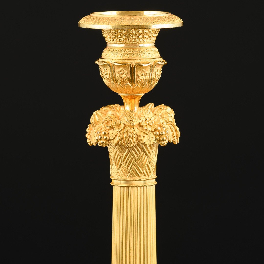 Gérard Jean Galle - Impressive Pair Of Empire Candlesticks -photo-2