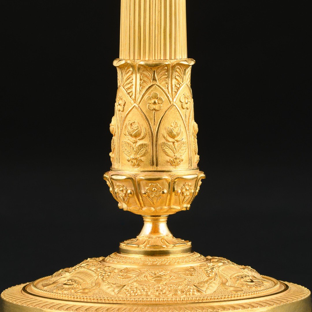 Gérard Jean Galle - Impressive Pair Of Empire Candlesticks -photo-3