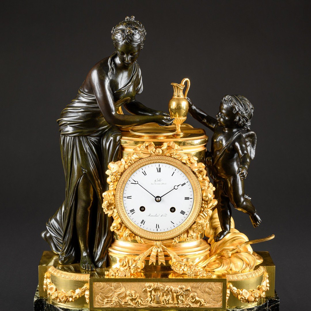 Signed Claude Galle - Important Late Louis XVI Clock “ Toilette Of Venus ”-photo-2