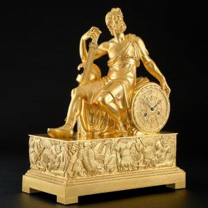 Signed Thomire A Paris & Moinet - Large Empire Mantel Clock “ Odysseus ” - Circa 1810