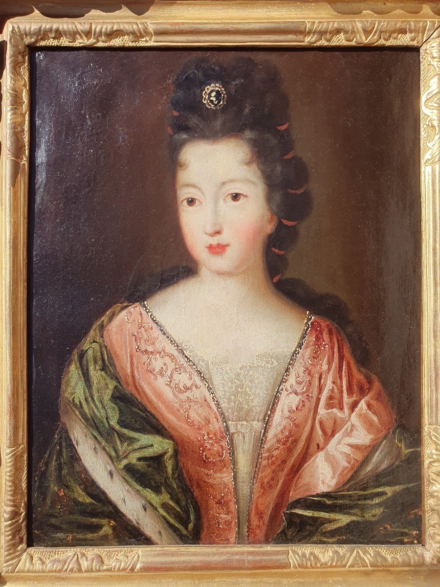 Portrait Louise Françoise De Bourbon (presumed Of) Mademoiselle De Nantes, Daughter Of Louis XIV-photo-2