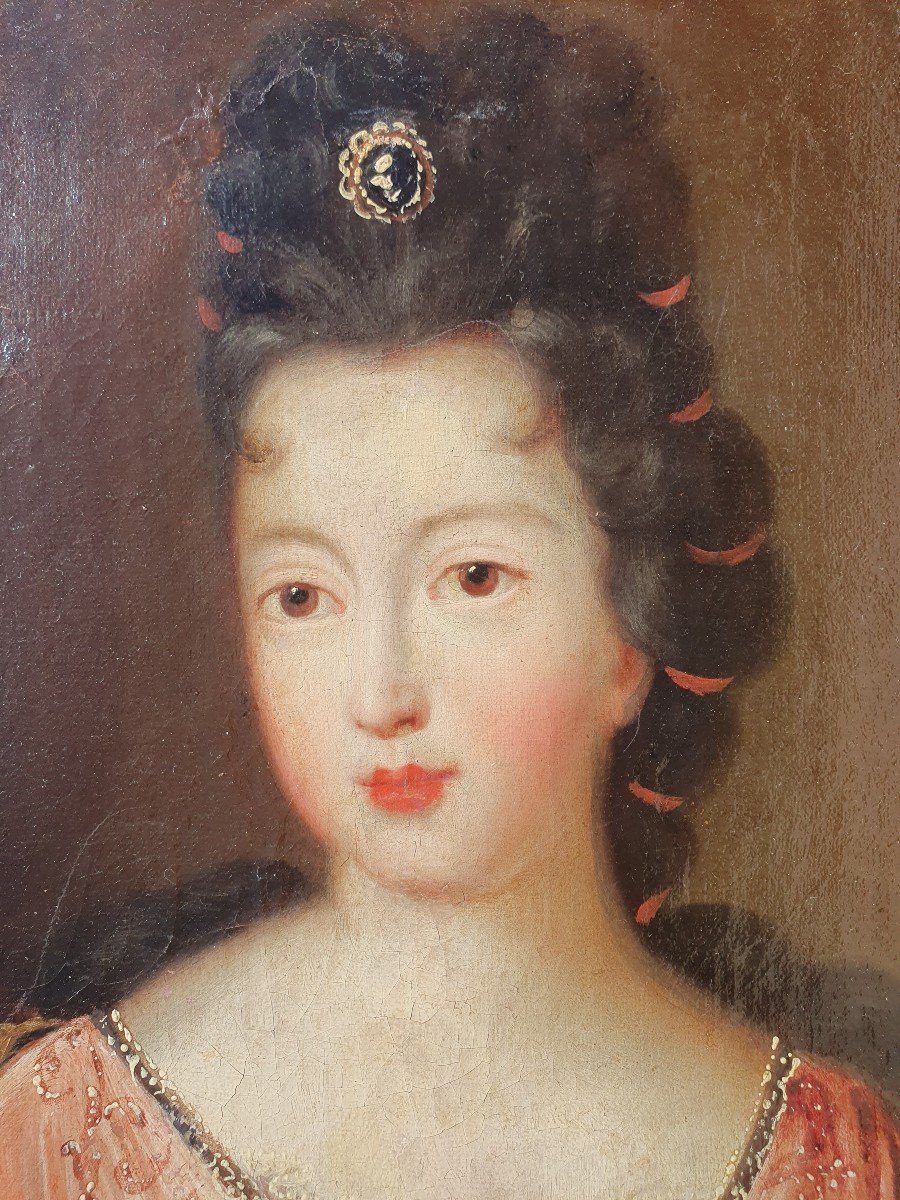 Portrait Louise Françoise De Bourbon (presumed Of) Mademoiselle De Nantes, Daughter Of Louis XIV-photo-3