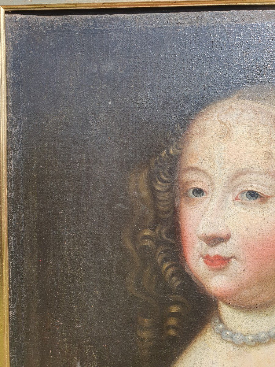 Portrait De La Reine Marie-Th&eacute;r&egrave;se d&rsquo;Autriche (1638-1683) Beaubrun (suiveur de) XVIIe Louis XIV-photo-4