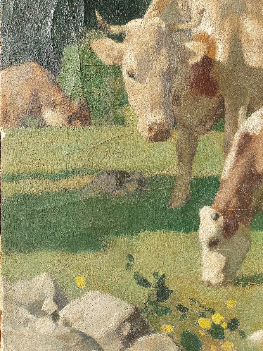 André Charigny (1902-2000)  Les Vaches Besançon Franche-Comté Bourgogne Jura Rosa Bonheur-photo-2