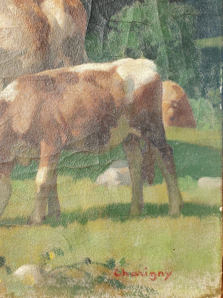 André Charigny (1902-2000)  Les Vaches Besançon Franche-Comté Bourgogne Jura Rosa Bonheur-photo-3