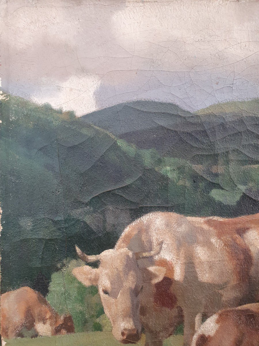 André Charigny (1902-2000)  Les Vaches Besançon Franche-Comté Bourgogne Jura Rosa Bonheur-photo-1