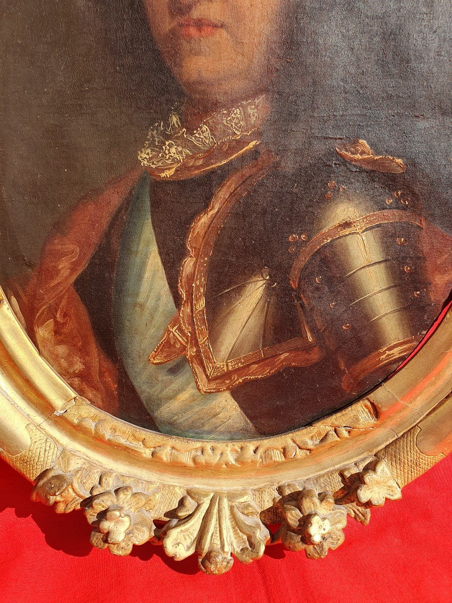 Portrait de Louis XIV (1638-1715)  en armure Pierre Mignard (atelier de) – XVIIe Roi de France-photo-1