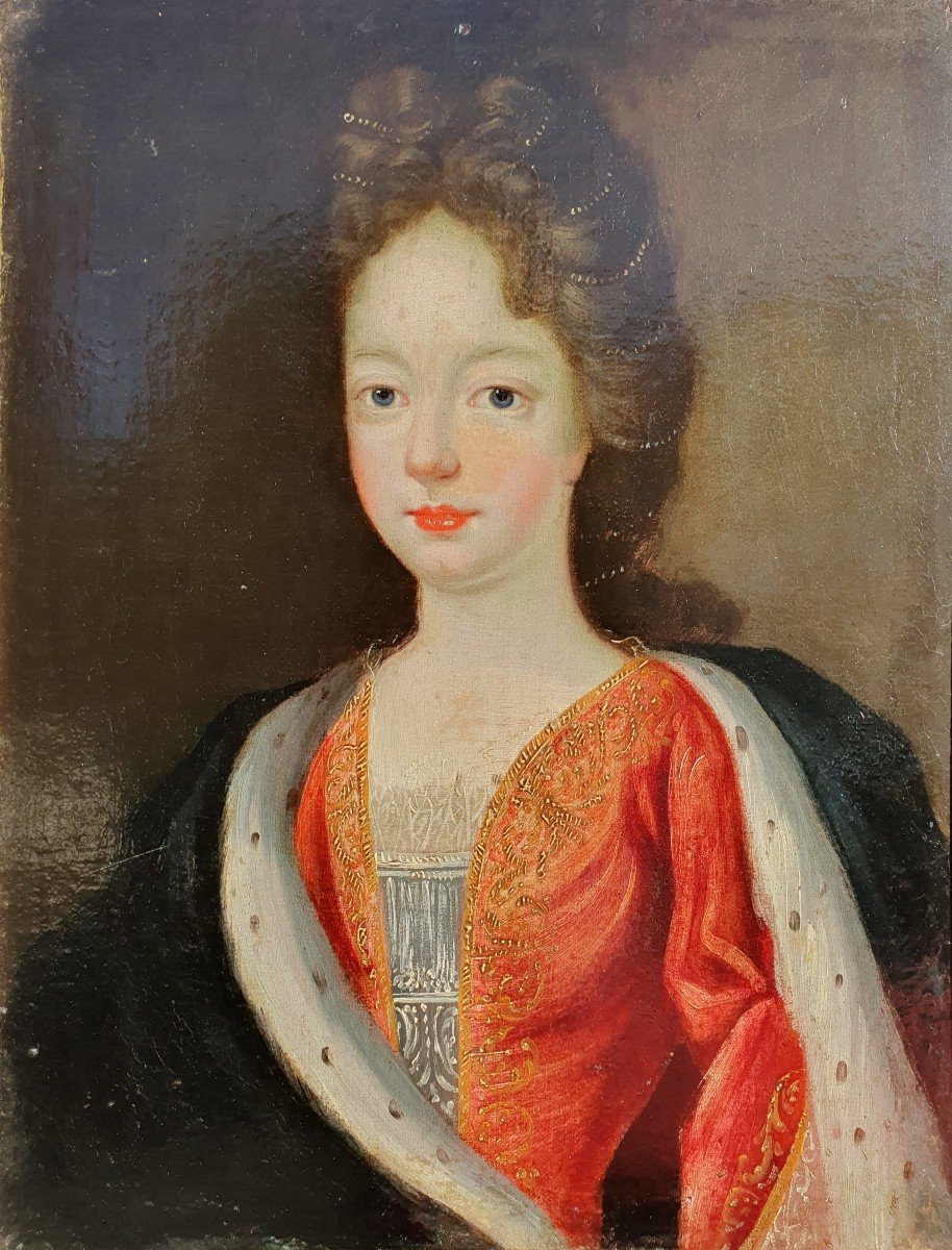 Portrait Marie Anne De Bourbon, Mademoiselle De Blois (présumé) Pierre Gobert (cercle De) XVIIe-photo-2