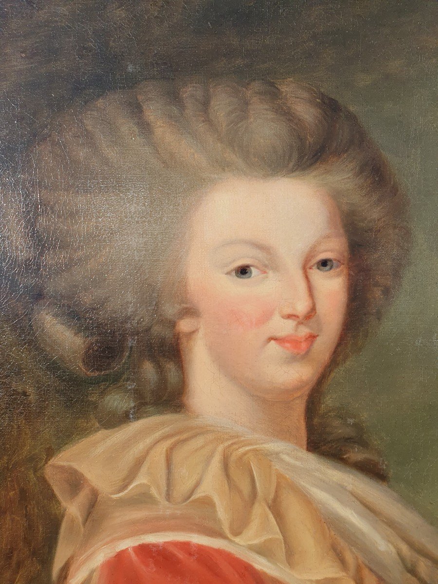 Portrait De Marie-Antoinette d’Autriche (1755-1793) Reine de France Fin XVIIIe début XIXe -photo-2