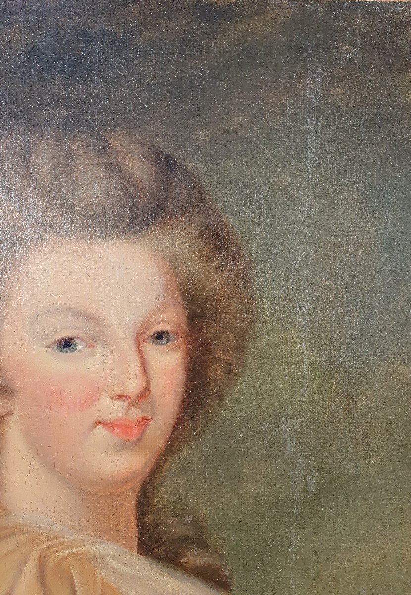 Portrait De Marie-Antoinette d’Autriche (1755-1793) Reine de France Fin XVIIIe début XIXe -photo-4