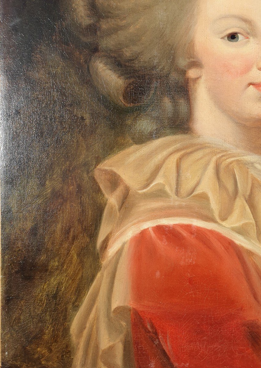 Portrait De Marie-Antoinette d’Autriche (1755-1793) Reine de France Fin XVIIIe début XIXe -photo-1