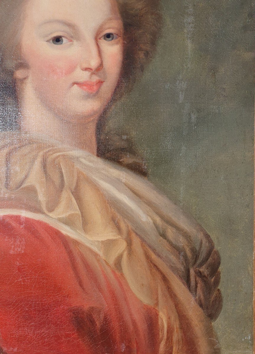 Portrait De Marie-Antoinette d’Autriche (1755-1793) Reine de France Fin XVIIIe début XIXe -photo-2