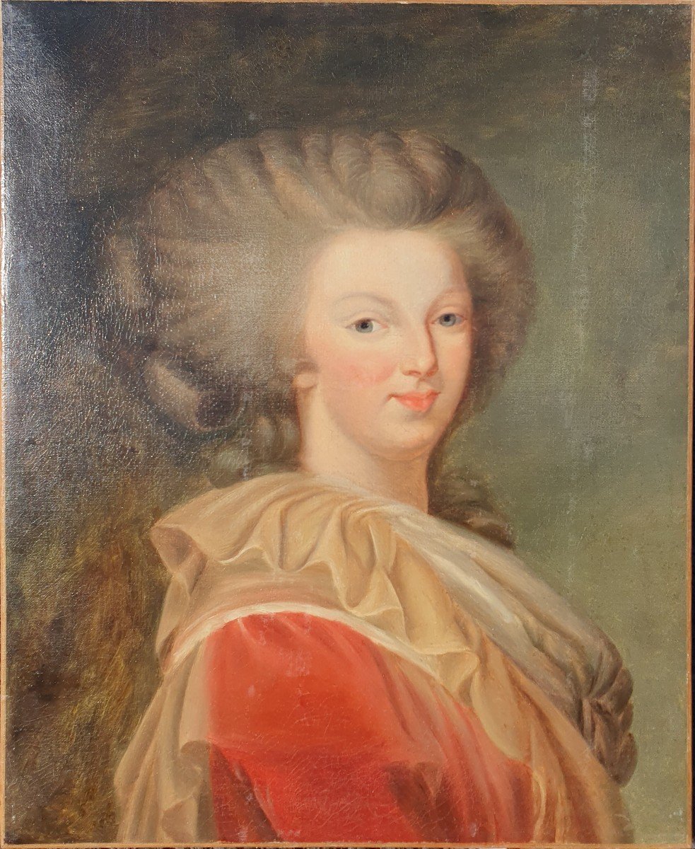 Portrait De Marie-Antoinette d’Autriche (1755-1793) Reine de France Fin XVIIIe début XIXe 