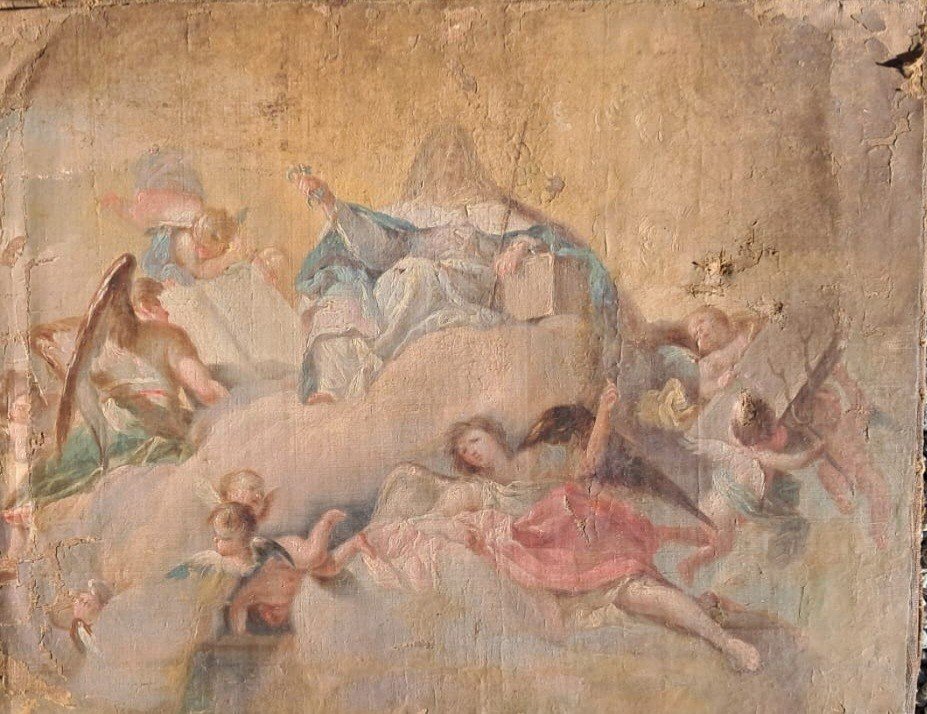 Francisco Bayeu Y Subias (1734 - 1795) Tableau Religieux Etude Palais Royal d'Aranjuez