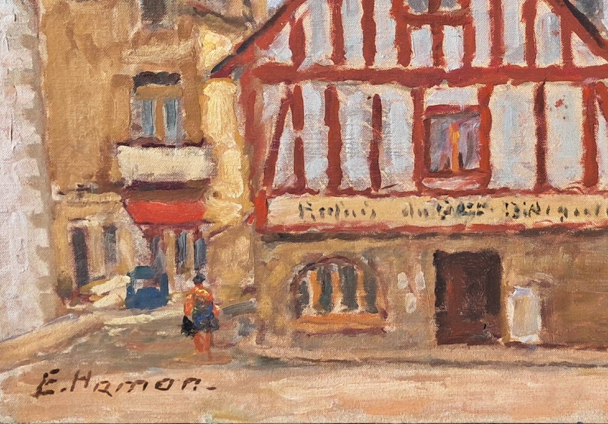 Emile Hamon Tableau Bretagne Le Croisic Le Relais Du Duc D’aiguillon XXe-photo-2