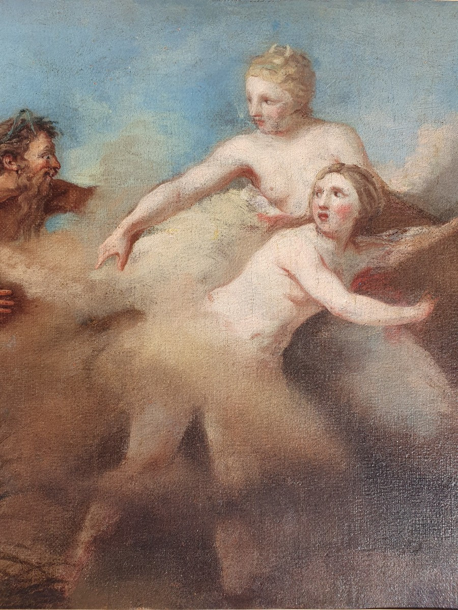 Alphée Et Aréthuse Tableau Scène Mythologique XVIIIe Artémis-photo-4