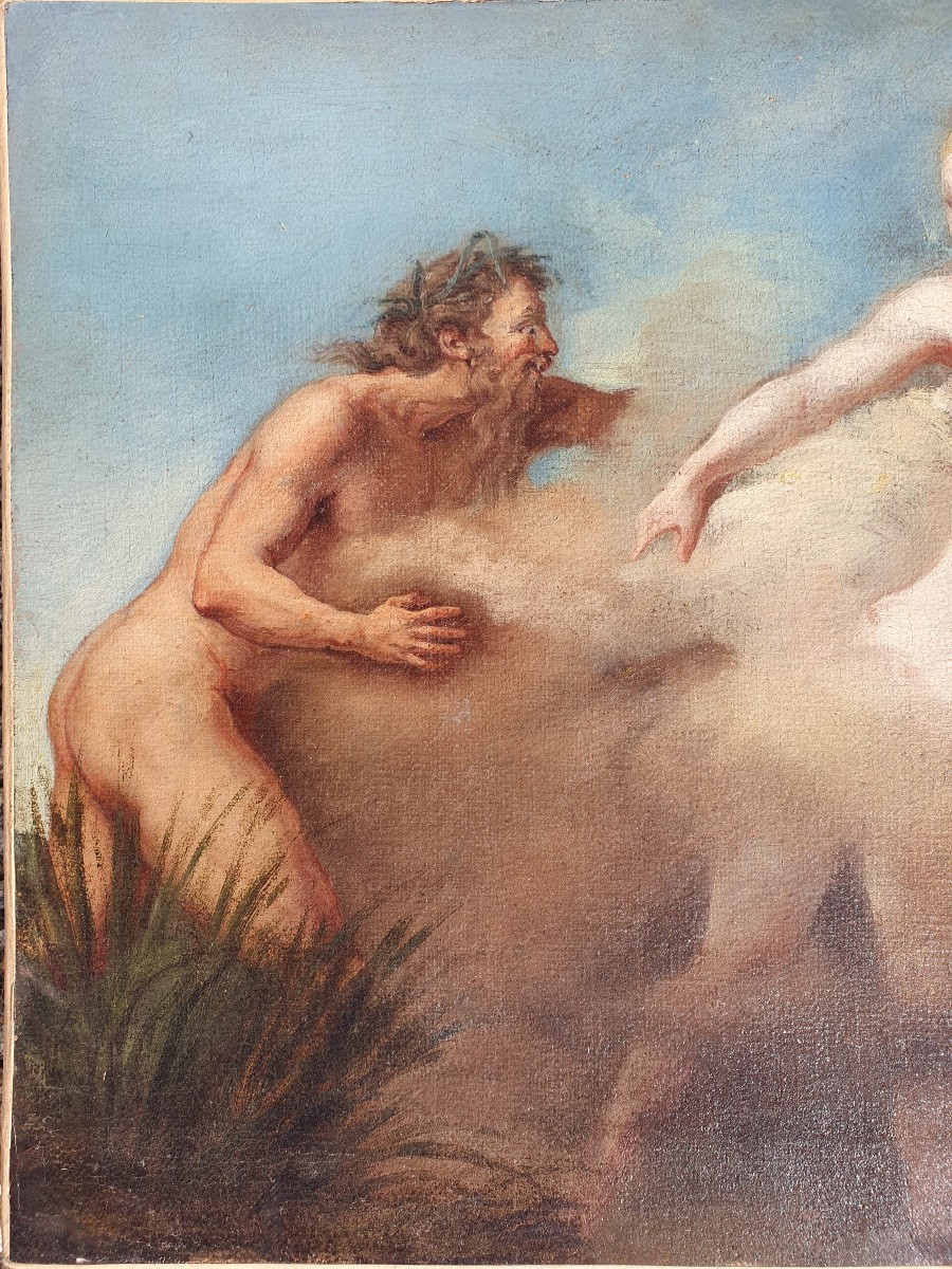 Alphée Et Aréthuse Tableau Scène Mythologique XVIIIe Artémis-photo-1