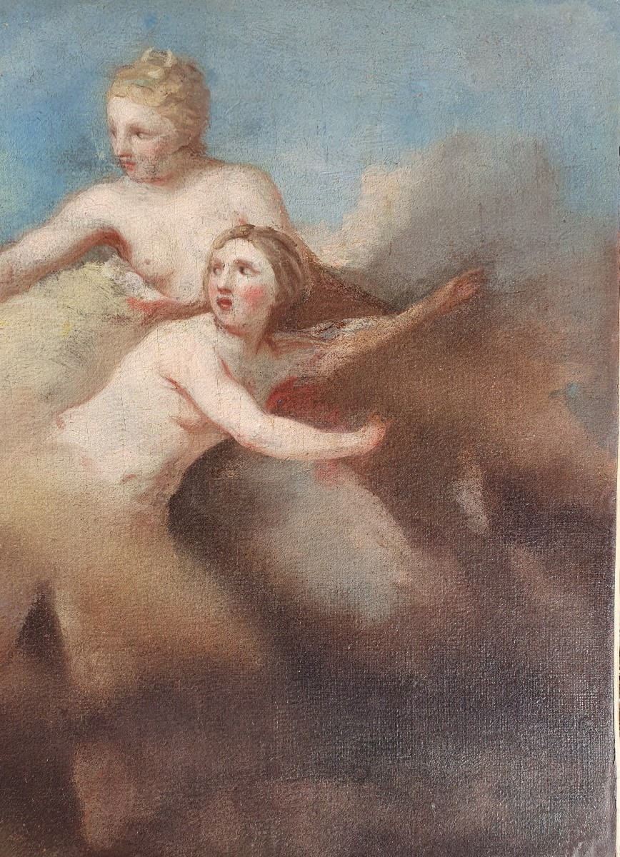 Alphée Et Aréthuse Tableau Scène Mythologique XVIIIe Artémis-photo-2