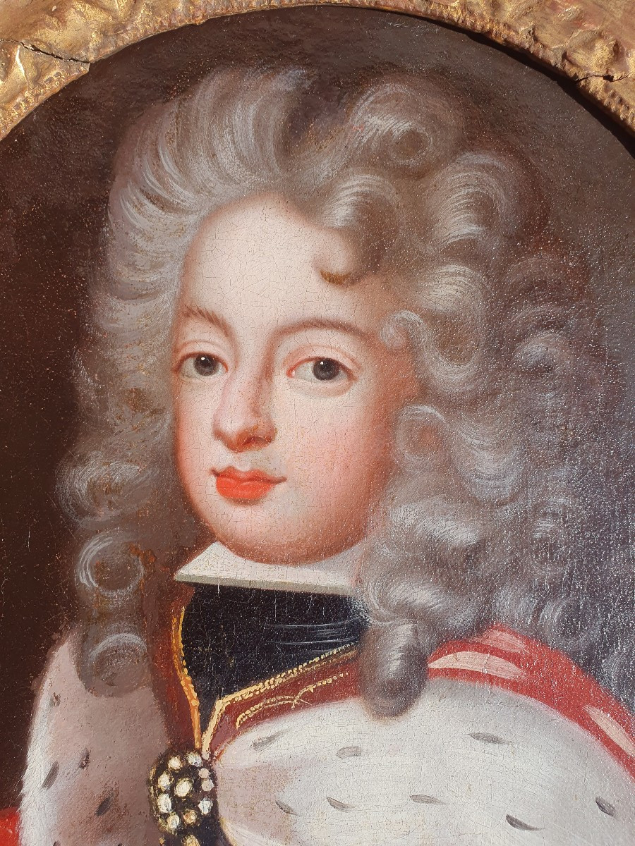 Portrait du Roi Philippe V d’Espagne (1683-1746), Pierre Gobert (entourage de) XVIIe-photo-3