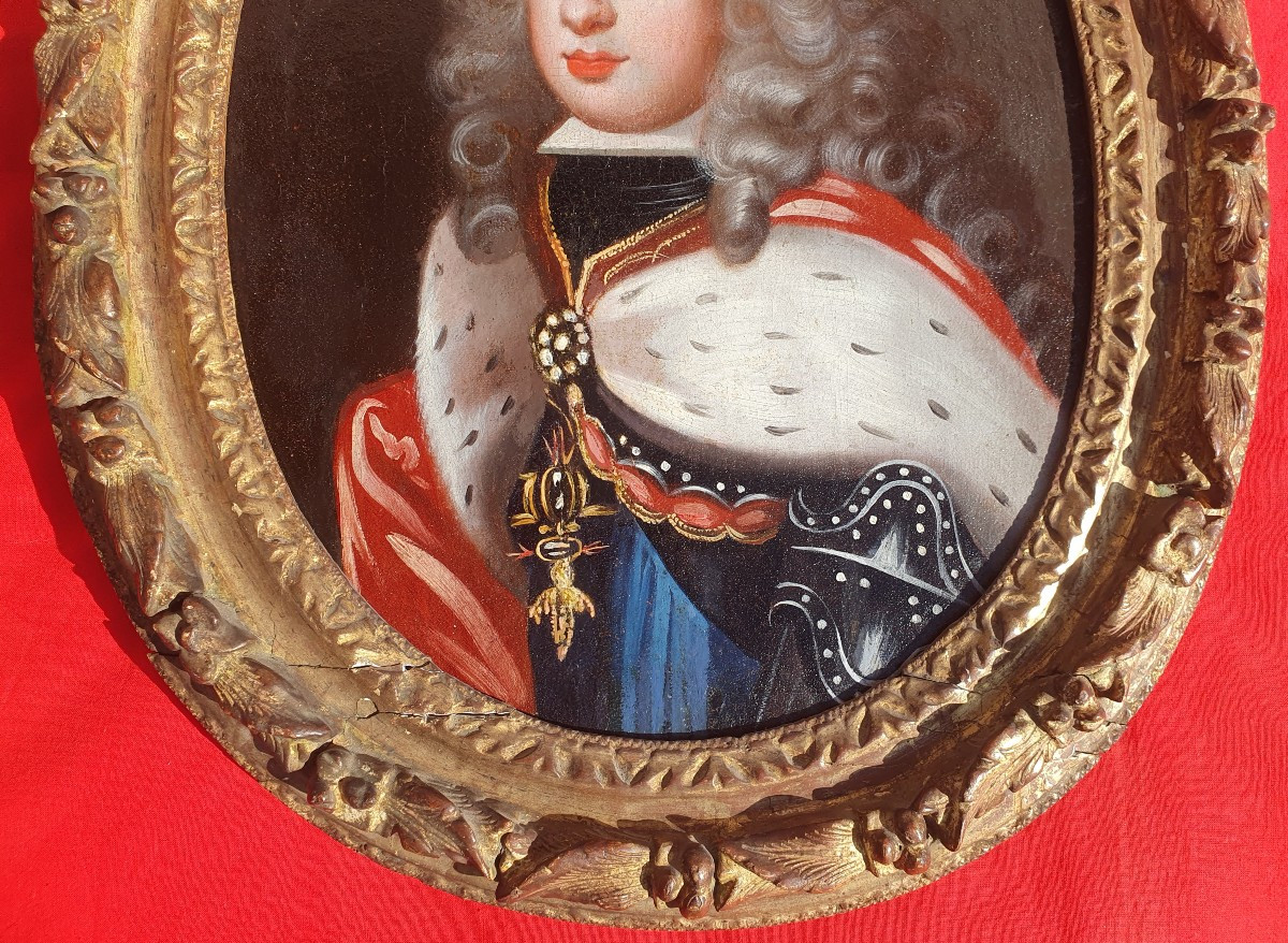 Portrait du Roi Philippe V d’Espagne (1683-1746), Pierre Gobert (entourage de) XVIIe-photo-3