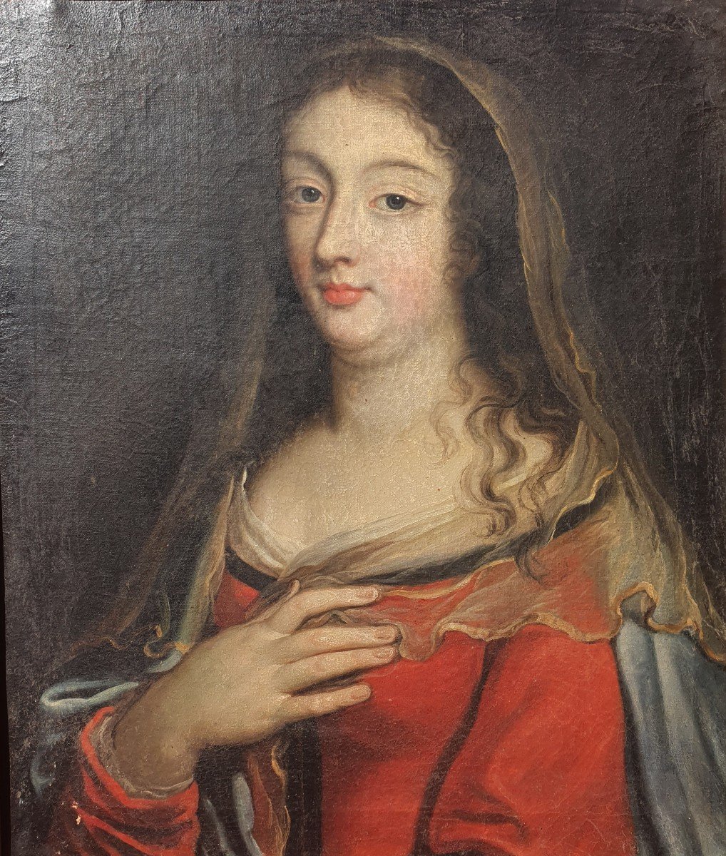 Portrait Of Madame De Maintenon (presumed ) 17th Louis XIV-photo-2