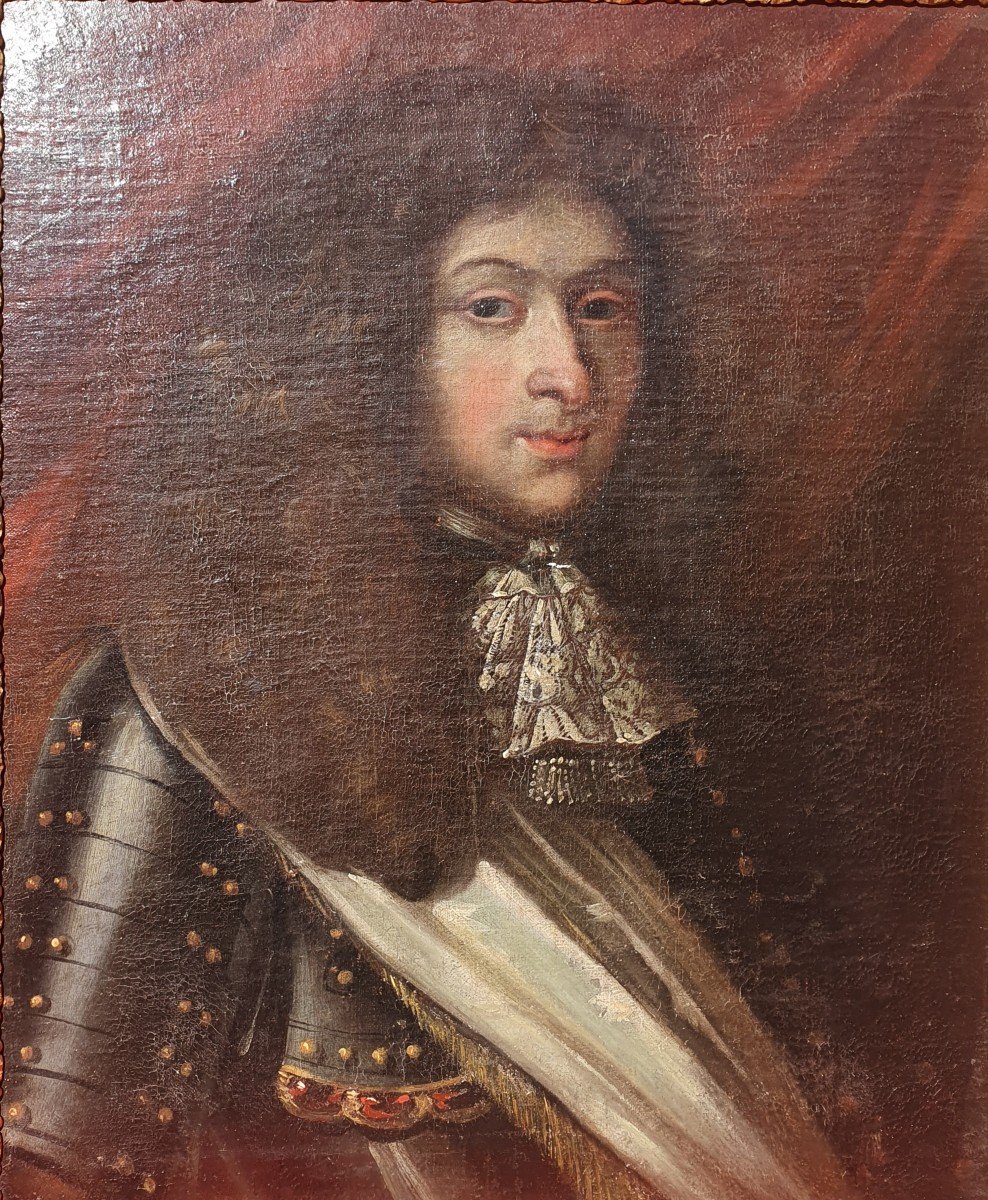 Portrait De Monsieur Frère Du Roi Louis XIV (présumé de) XVIIe 17e Philippe d'Orléans-photo-2