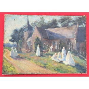 Suzanne Camille Désirée Frémont (1876-1962) Brittany Impressionist Painting