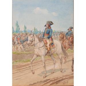 Job (1858-1931) Napoleon Bonaparte Watercolor Jacques Onfroy De Bréville Illustrator 1st Empire