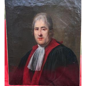 18th Century Portrait Lawyer Judge Man Of Law Noble Nobility Louis XVI Decoration Chateau