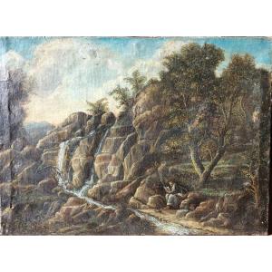 Saint Paul Marten Ryckaert (suiveur de) Ecole de Brueghel XVIIe Flamand Religieux Saint Antoine