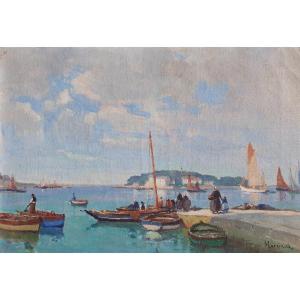 Alfred Marzin (1880 - 1943) l'île Tristan Baie de Douarnenez Bretagne Port-Rhu Marine XXe