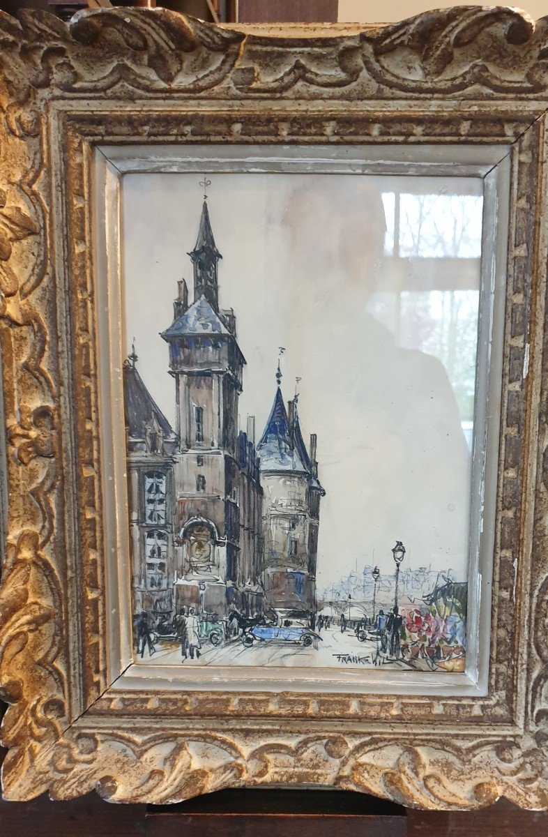 Aquarelle De Frank Will La Conciergerie Paris